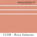 Outlet - Set Lenzuola Matrimoniali - Raso Extra Fine di Puro Cotone TC300 Rigoletto Rosa Salmone