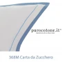 Outlet Coppia Federe - Cotone Extra Fine TC150 Nuvola Bianco con Colore Bordo Carta da Zucchero