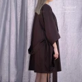 Vestito Kimono con Manica Svasata Donna in Raso Extra Fine di Puro Cotone TC300