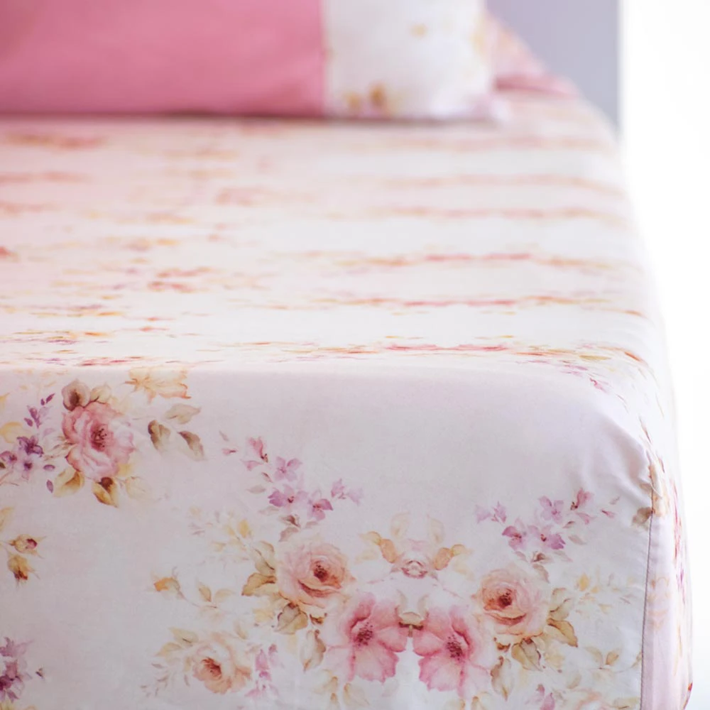 Lenzuolo Con Angoli Extra Profondo 22 Cm - Morbido E Traspirante In Poliestere Cotone, Con Elastico 360° E 2 Federe - Rosa, 150x200 Cm, Singolo/Matrimoniale