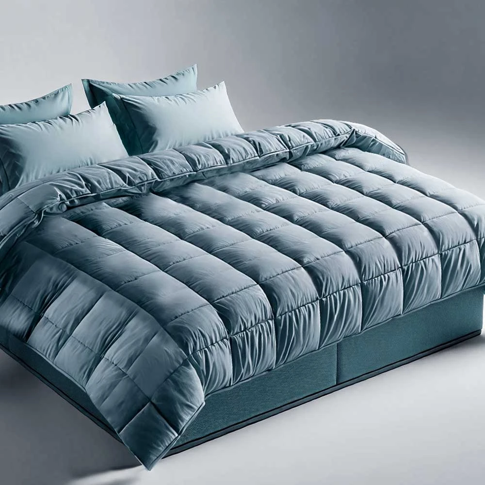 WhatsBedding Piumone Tutte Le Stagioni 228x260 Cm - Alternativa Al Piumino D'Oca, Imbottitura In Fibra Di Piuma, Copripiumino In Cotone 233TC, 4 Passanti, Bordi Dorati, Certificato OEKO-TEX - 5