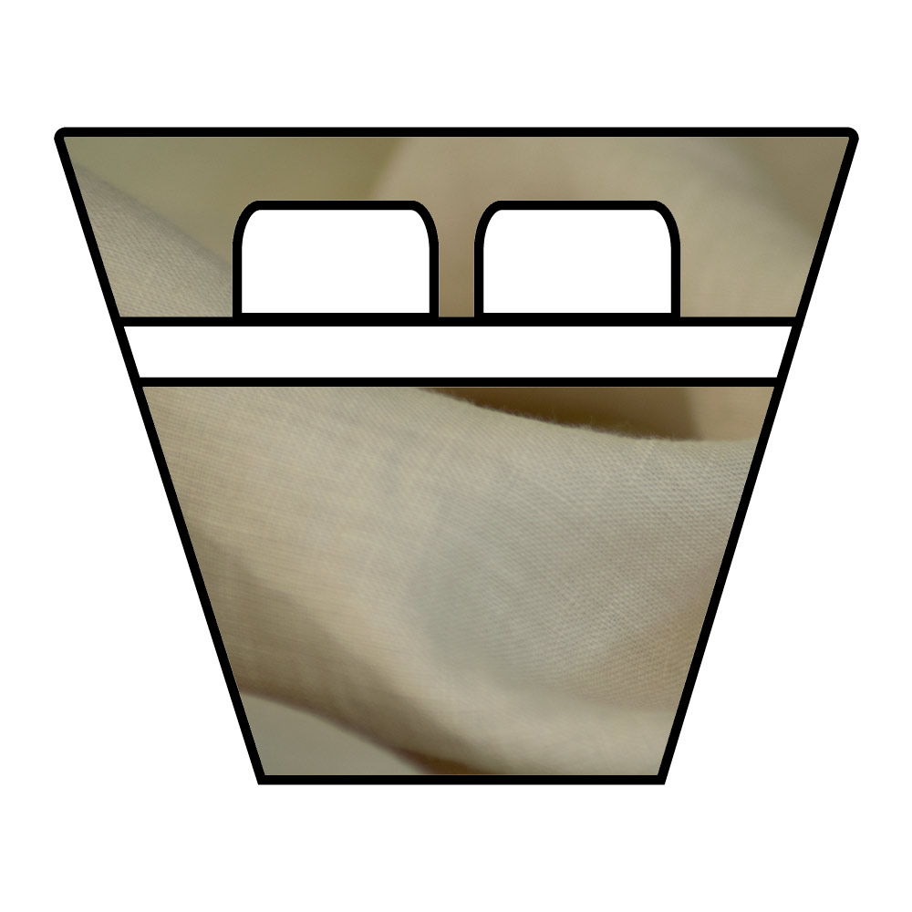 Lenzuolo sagomato per cuccetta di prua in puro lino stone washed